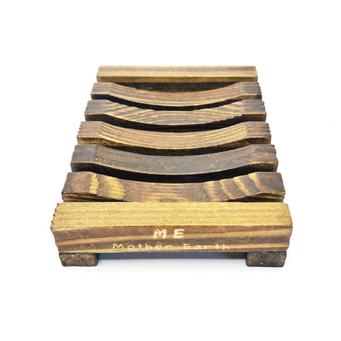 Stained Wood Bamboo Soap Dish